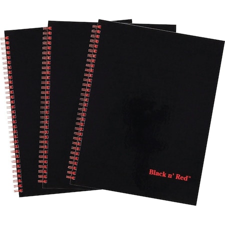 Black N Red Notebook, 11X8.5, 3Pk JDK400123488